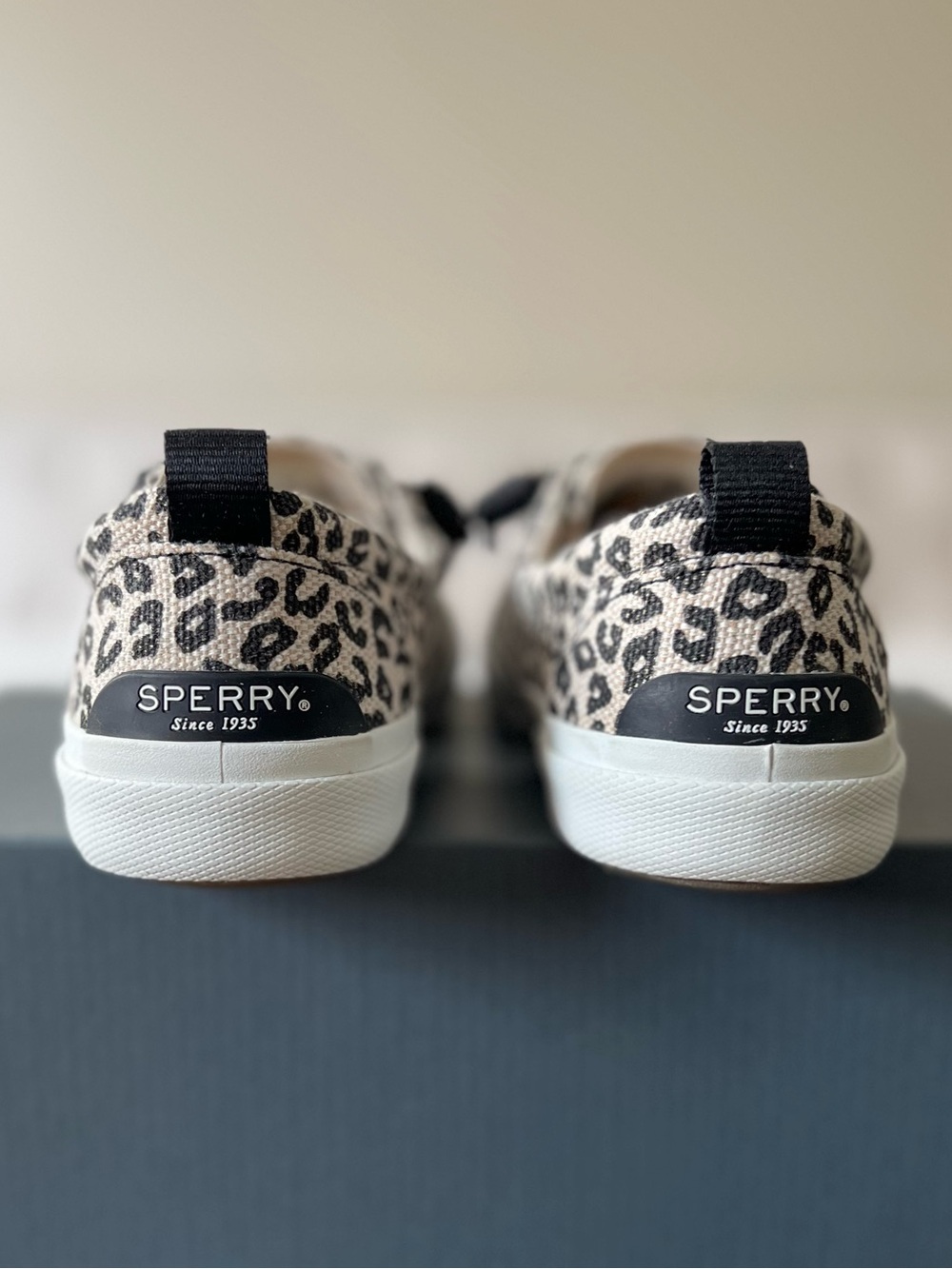 Sperry Pier Wave LTT Sneakers Cream Black Cheetah Animal Print - Picture 4 of 11